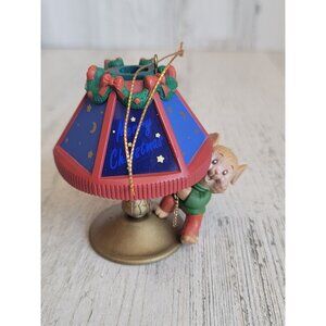 Vintage House of Lloyd lamp lighted mouse ornament Xmas